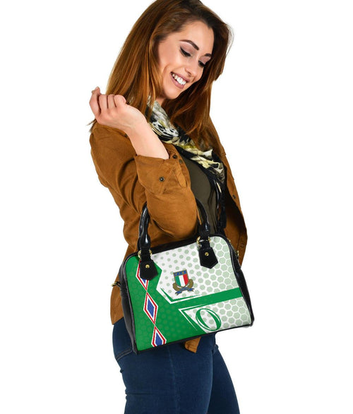 Italy Rugby Shoulder Handbag Gli Azzurri Vibes - Green - Vibe Hoodie