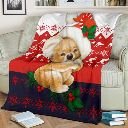 premium-blanket-koala-blanket-kangaroo-symbol-snowflakes