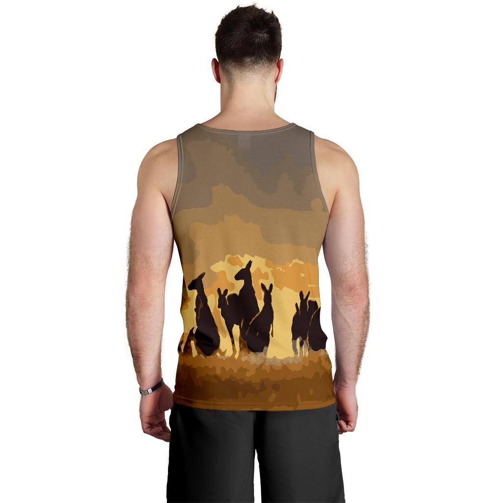 men-tank-top-kangaroo-mens-tank-family-sunset-painting-ver02a