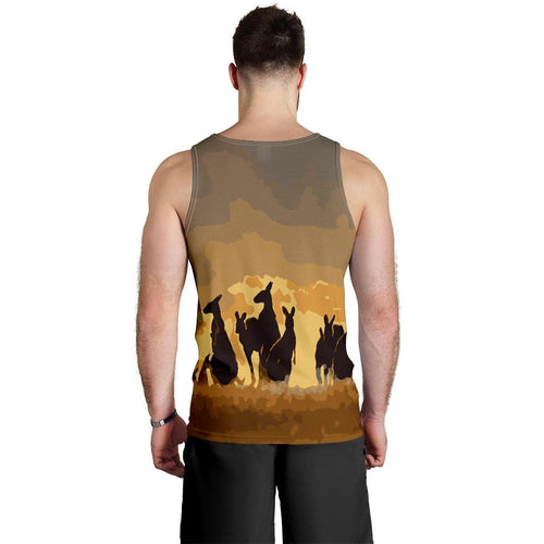 men-tank-top-kangaroo-mens-tank-family-sunset-painting-ver02a