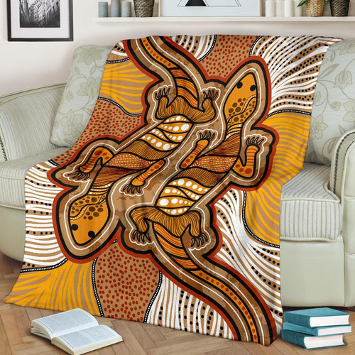 aboriginal-premium-blanket-indigenous-two-lizard-vintage-stye