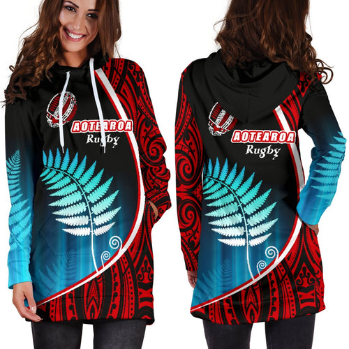aotearoa-rugby-black-maori-women-hoodie-dress-kiwi-and-silver-fern-new-zealand