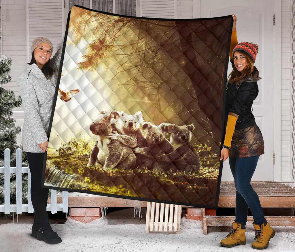 premium-quilts-koala-family-landscape-art