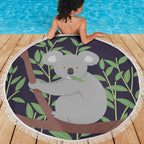 beach-blanket-koala-blanket-climbing-tree-painting-59-x-59-inches
