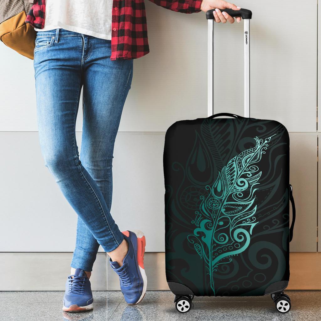 light-silver-fern-luggage-cover-turquoise