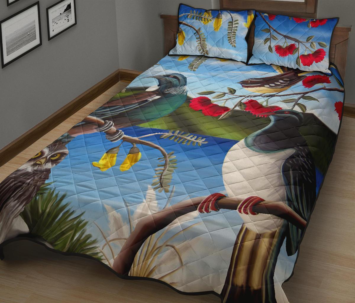 new-zealand-native-birds-quilt-bed-set