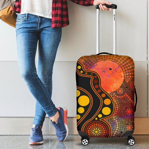 aboriginal-luggage-covers-australia-indigenous-flag-circle-dot-painting-art-golden