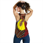 Aboriginal  Women's Racerback Tank - Indigenous Snake Sun Dot Painting - Vibe Hoodie