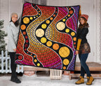 aboriginal-premium-quilt-australia-colorful-circle-dot-painting-art