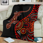 aboriginal-premium-blanket-aboriginal-lizard-with-dot-painting-pattern
