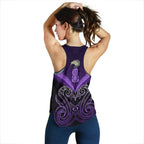 Maori Manaia New Zealand Women Racerback Tank Purple - Vibe Hoodie
