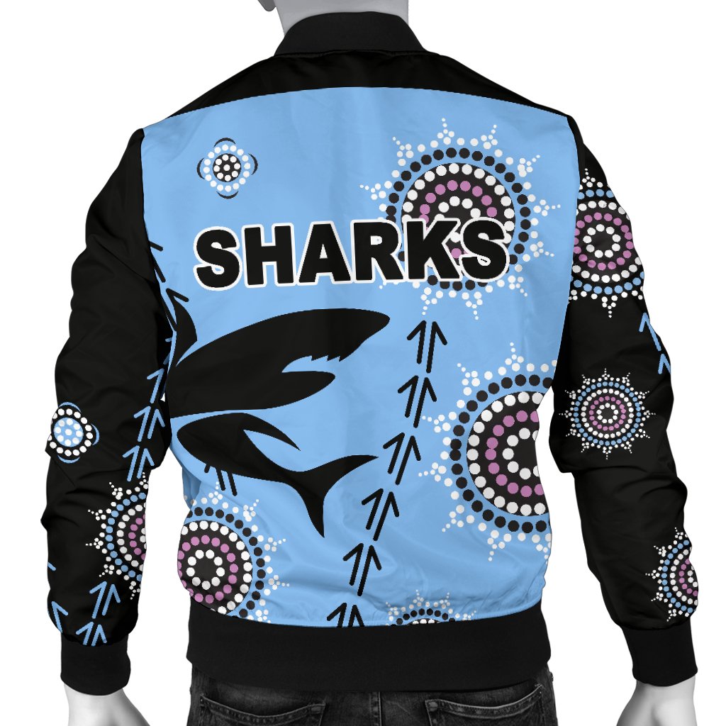 cronulla-mens-bomber-jacket-sharks-simple-indigenous-blue