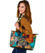 aboriginal-leather-tote-bag-turtle-indigenous-art