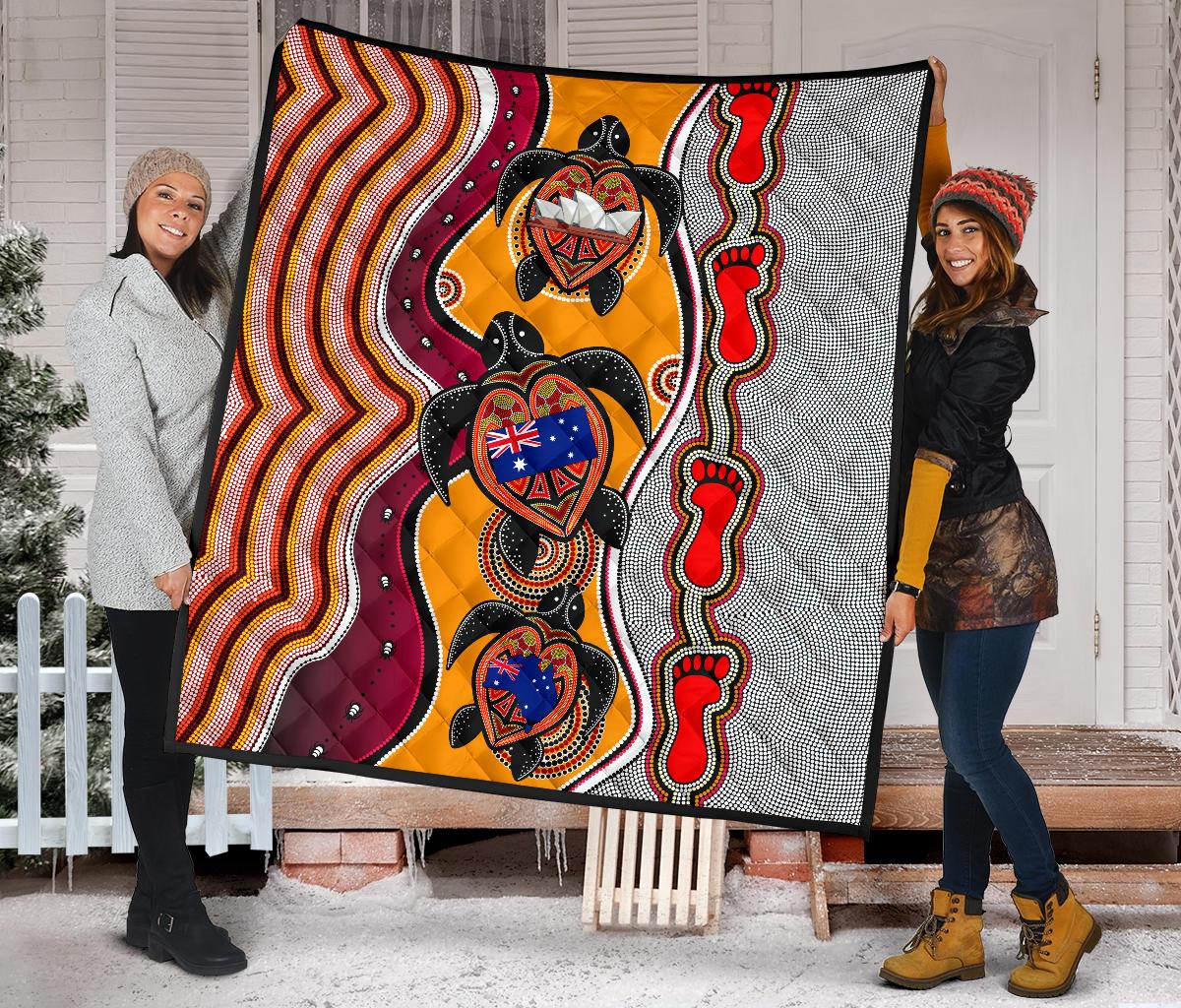 premium-quilt-aboriginal-patterns-quilt-turtle