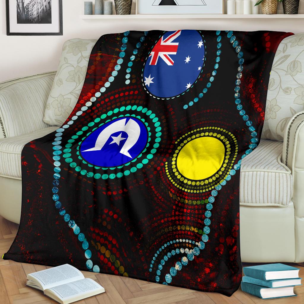 premium-blanket-aboriginal-dot-painting-flag