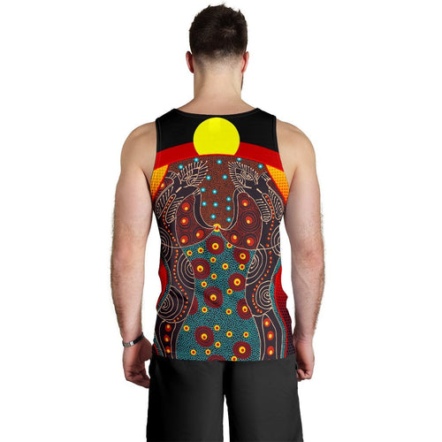 mens-tank-top-aboriginal-sublimation-dot-pattern-style-red