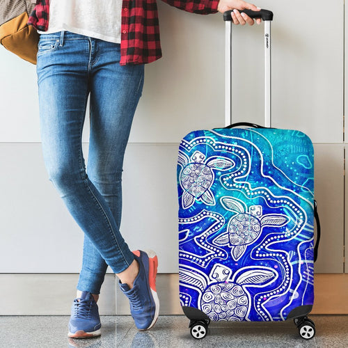 aboriginal-luggage-covers-sea-turtle-with-indigenous-patterns-blue