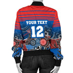 custom-personalised-knights-womens-bomber-jacket-newcastle-aboriginal-horizontal-style