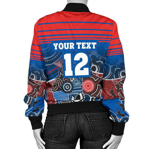 custom-personalised-knights-womens-bomber-jacket-newcastle-aboriginal-horizontal-style