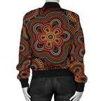 aboriginal-womens-bomber-jacket-aboriginal-dot-painting-flowers-style-ver02