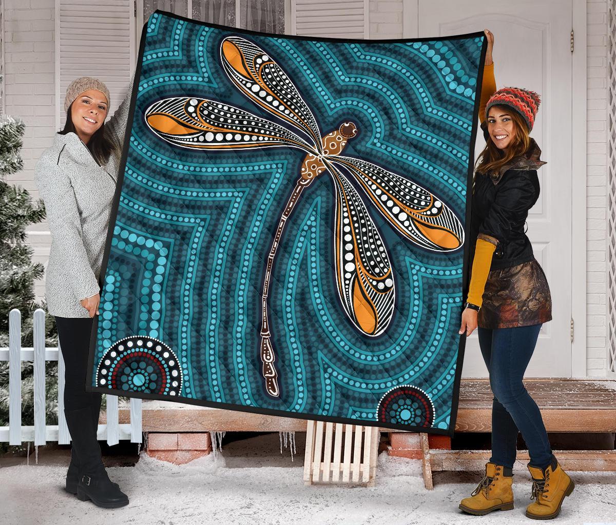 aboriginal-premium-quilt-indigenous-dragonfly