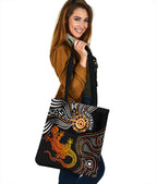aboriginal-tote-bags-lizard-sunshine