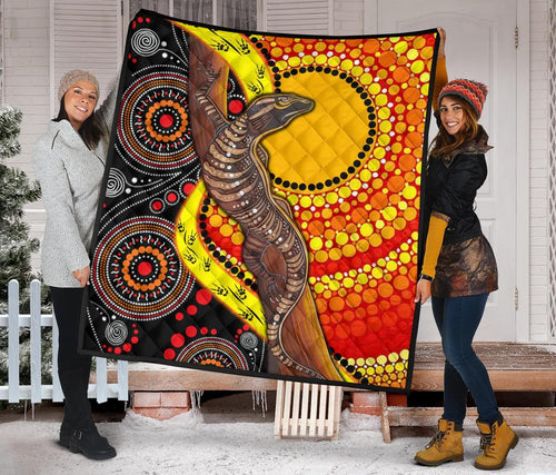 1saustralia-premium-quilt-australian-aboriginal-dot-painting-sun-and-lizard