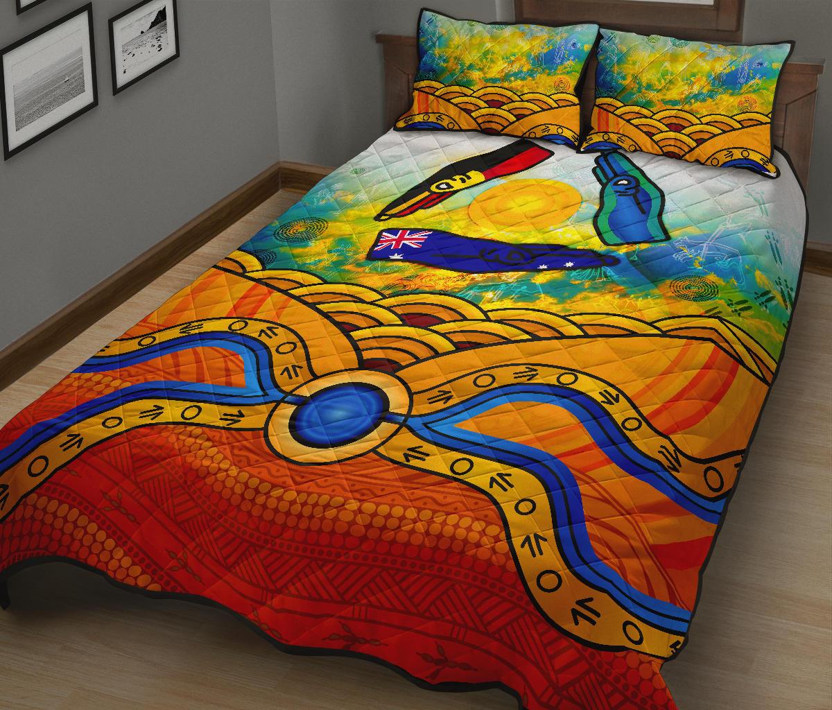 aboriginal-quilt-bed-set-australia-kangaroo-naidoc-week-2021