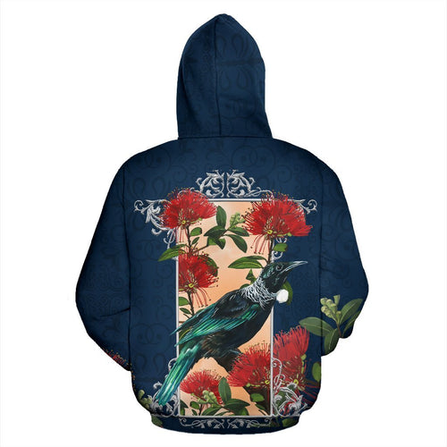 tui-and-pohutukawa-new-zealand-hoodie