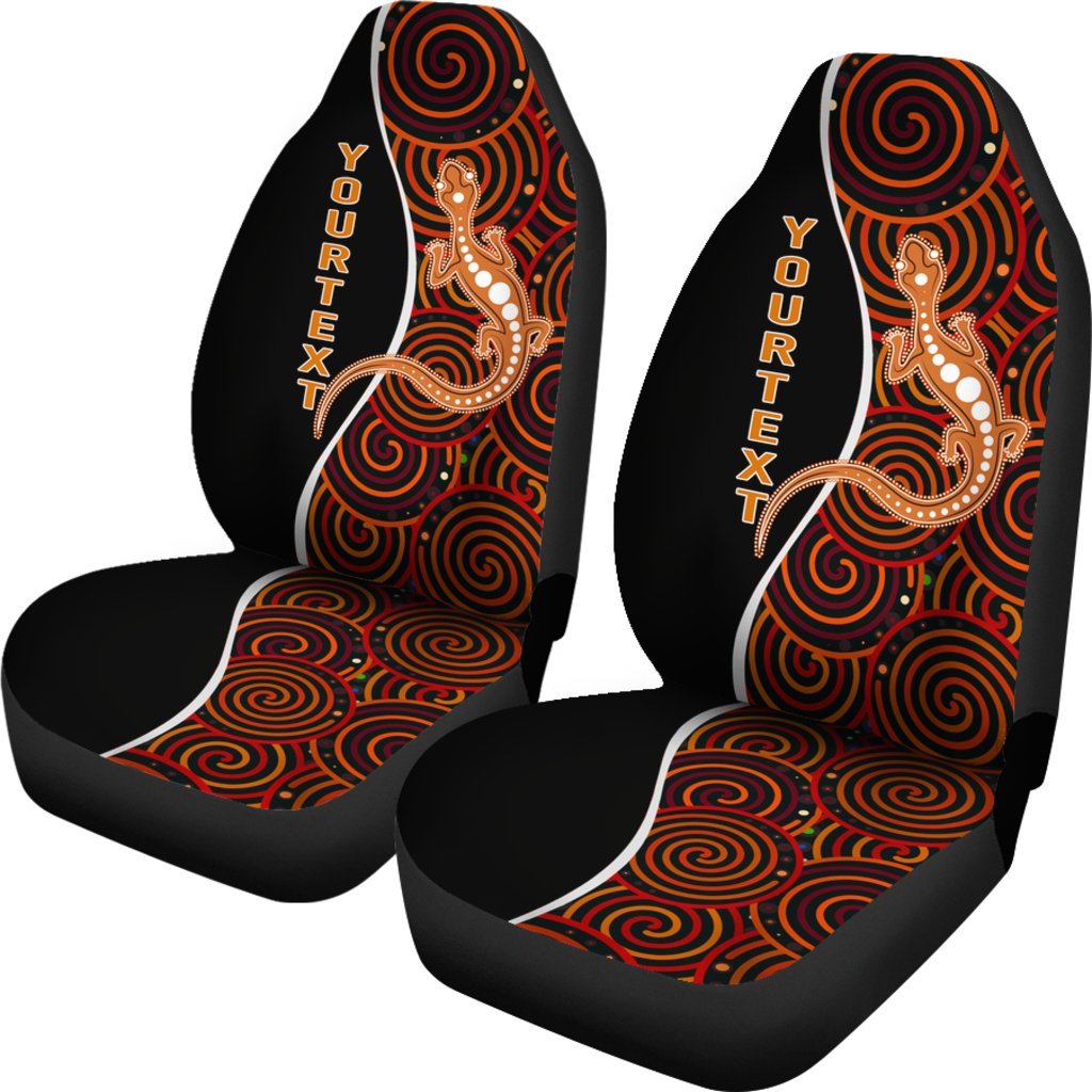 aboriginal-personalised-car-seat-covers-indigenous-lizard-dreaming