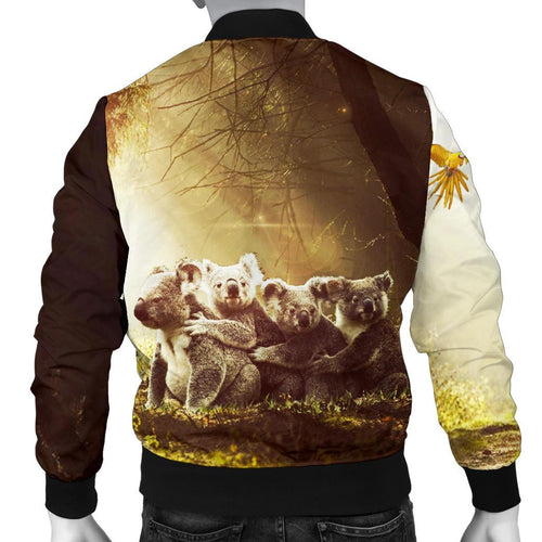 mens-bomber-jacket-koala-family-landscape-art