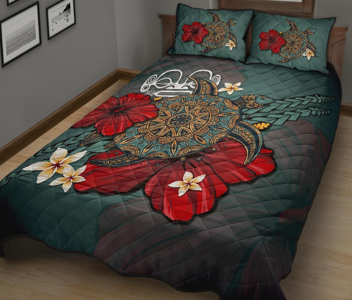 marquesas-islands-quilt-bed-set-blue-turtle-tribal