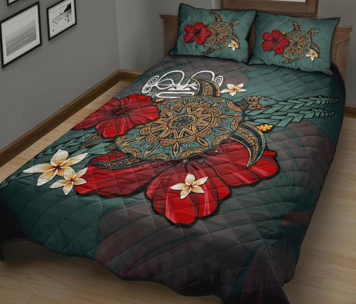 marquesas-islands-quilt-bed-set-blue-turtle-tribal