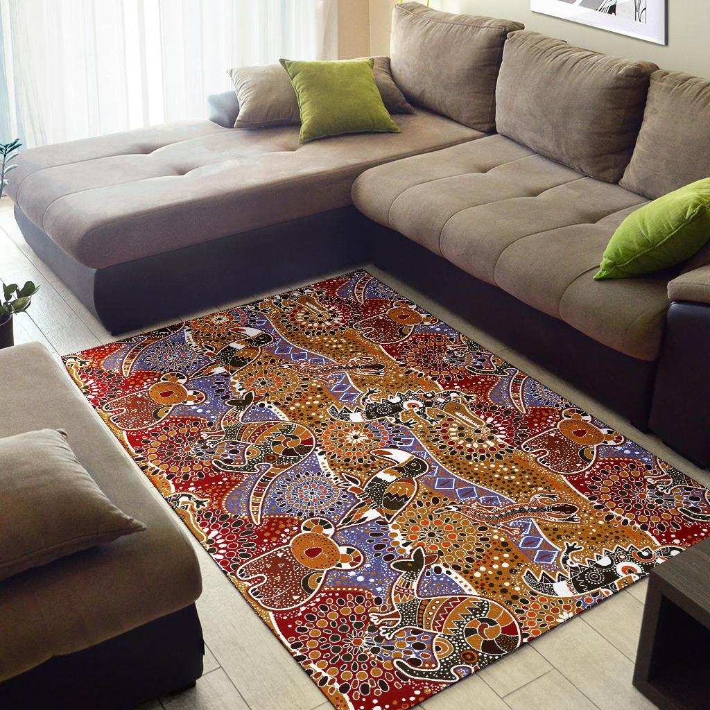 area-rug-aboriginal-patterns-rug-australian-animals