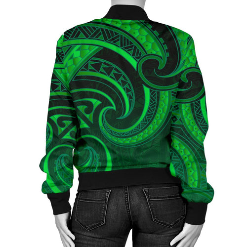 new-zealand-maori-mangopare-women-bomber-jacket-polynesian-green