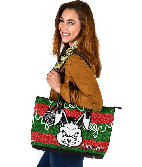 rabbitohs-indigenous-large-leather-tote-rabbit-head