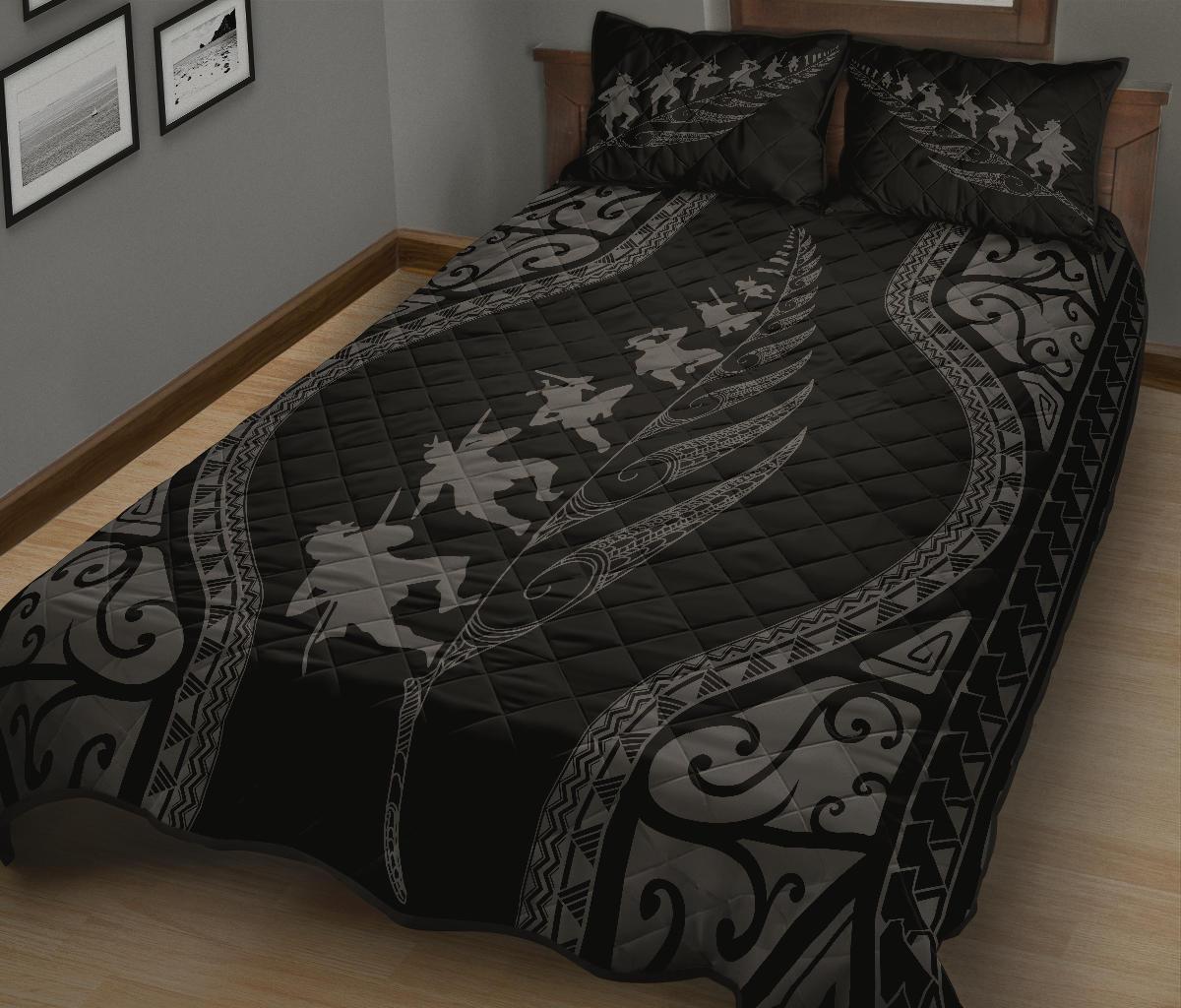new-zealand-haka-fern-quilt-bed-set-grey
