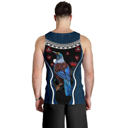 new-zealand-tui-bird-men-tank-top-pohutukawa-navy