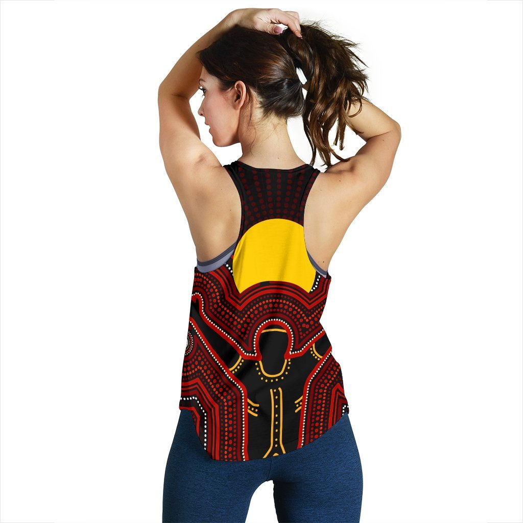 Aboriginal Personalised Women's Racerback Tank   - The Sun Always Shines - Vibe Hoodie