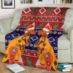 christmas-premium-blanket-mother-kangaroo-in-christmas