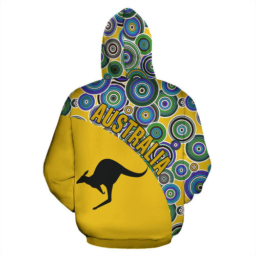 aboriginal-zip-up-hoodie-kangaroo-pattern-circle-dot-painting-ver02