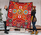 quilts-aboriginal-family-with-dot-painting-art