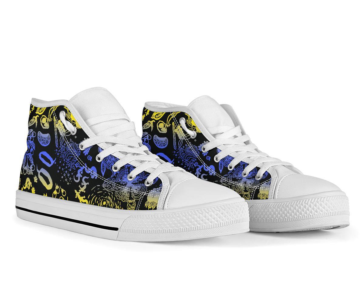 high-top-shoes-australian-aboriginal-golden-wattle-unisex
