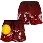 Aboriginal Women's Shorts - Red Landscape - Vibe Hoodie
