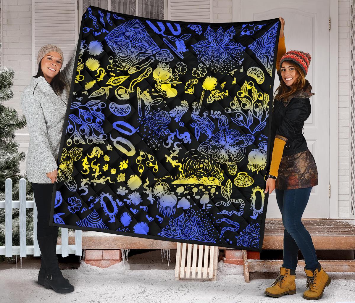 premium-quilt-australian-aboriginal-golden-wattle