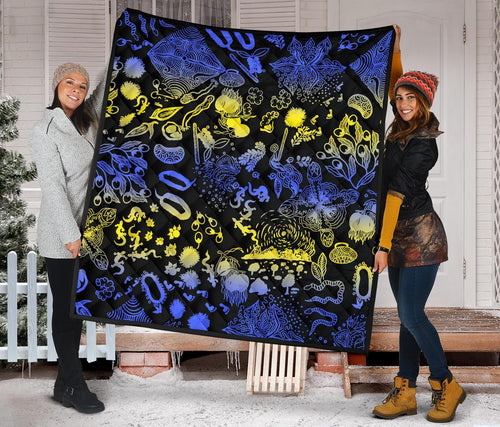 premium-quilt-australian-aboriginal-golden-wattle