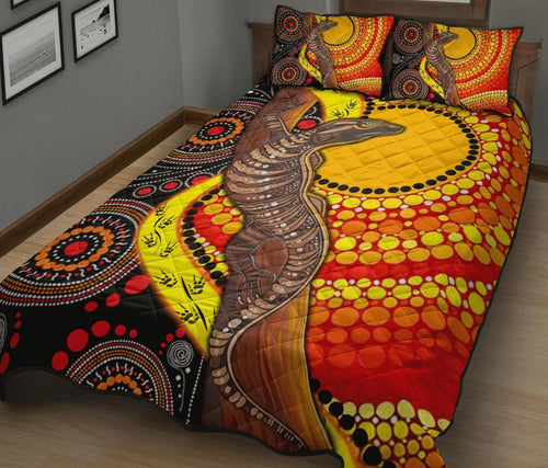 1saustralia-quilt-bed-set-australian-aboriginal-dot-painting-sun-and-lizard