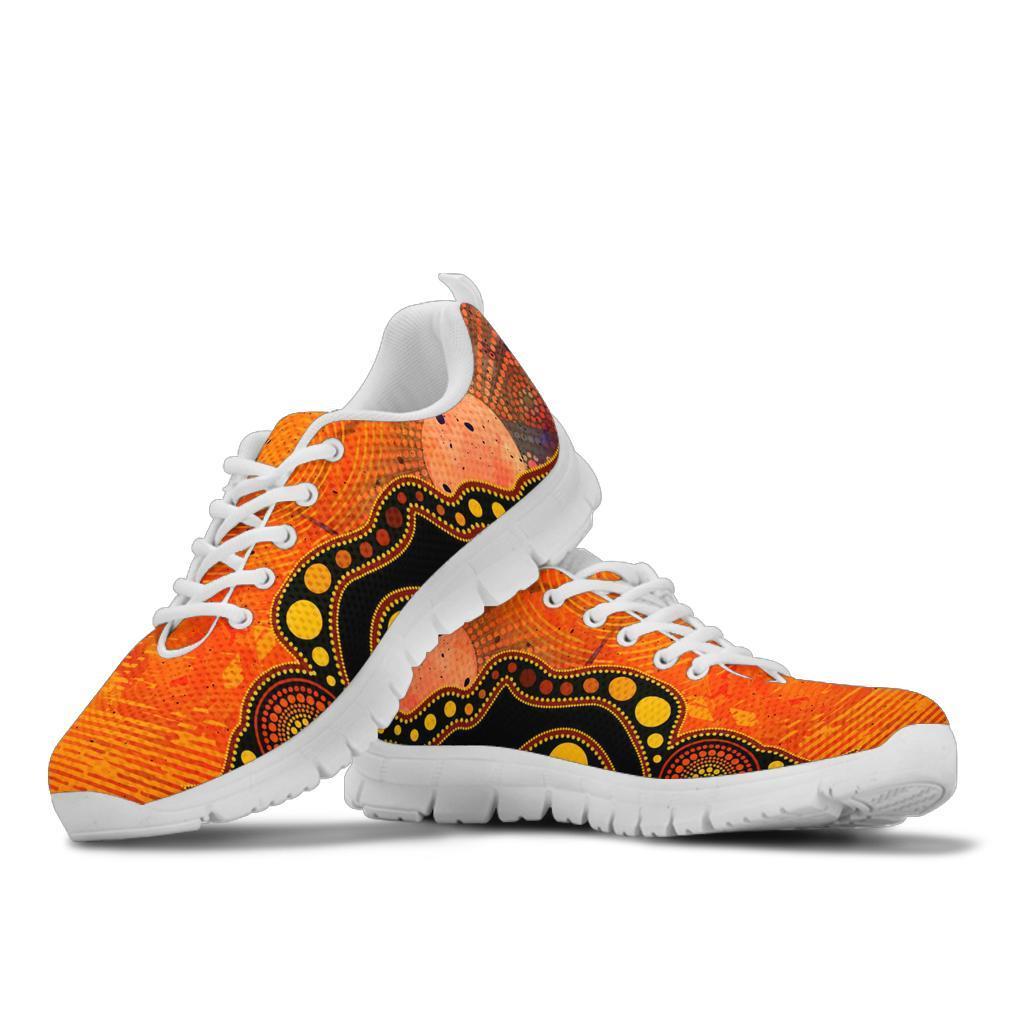 aboriginal-sneakers-australia-indigenous-flag-circle-dot-painting-art-golden