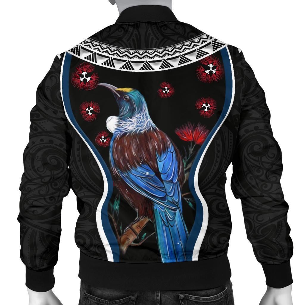 new-zealand-tui-bird-men-bomber-jacket-pohutukawa-black