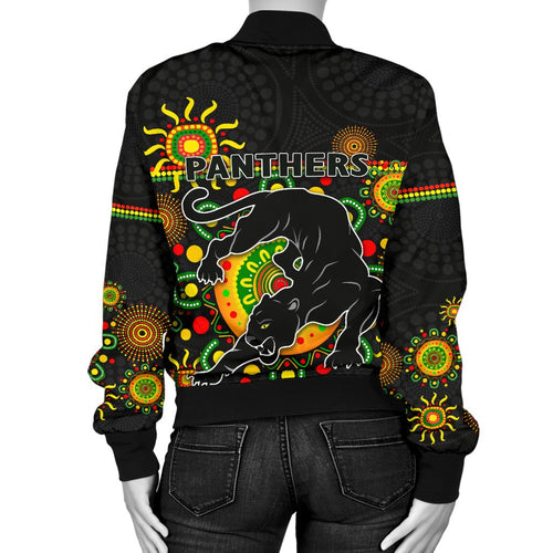 penrith-women-bomber-jacket-indigenous-panthers-black